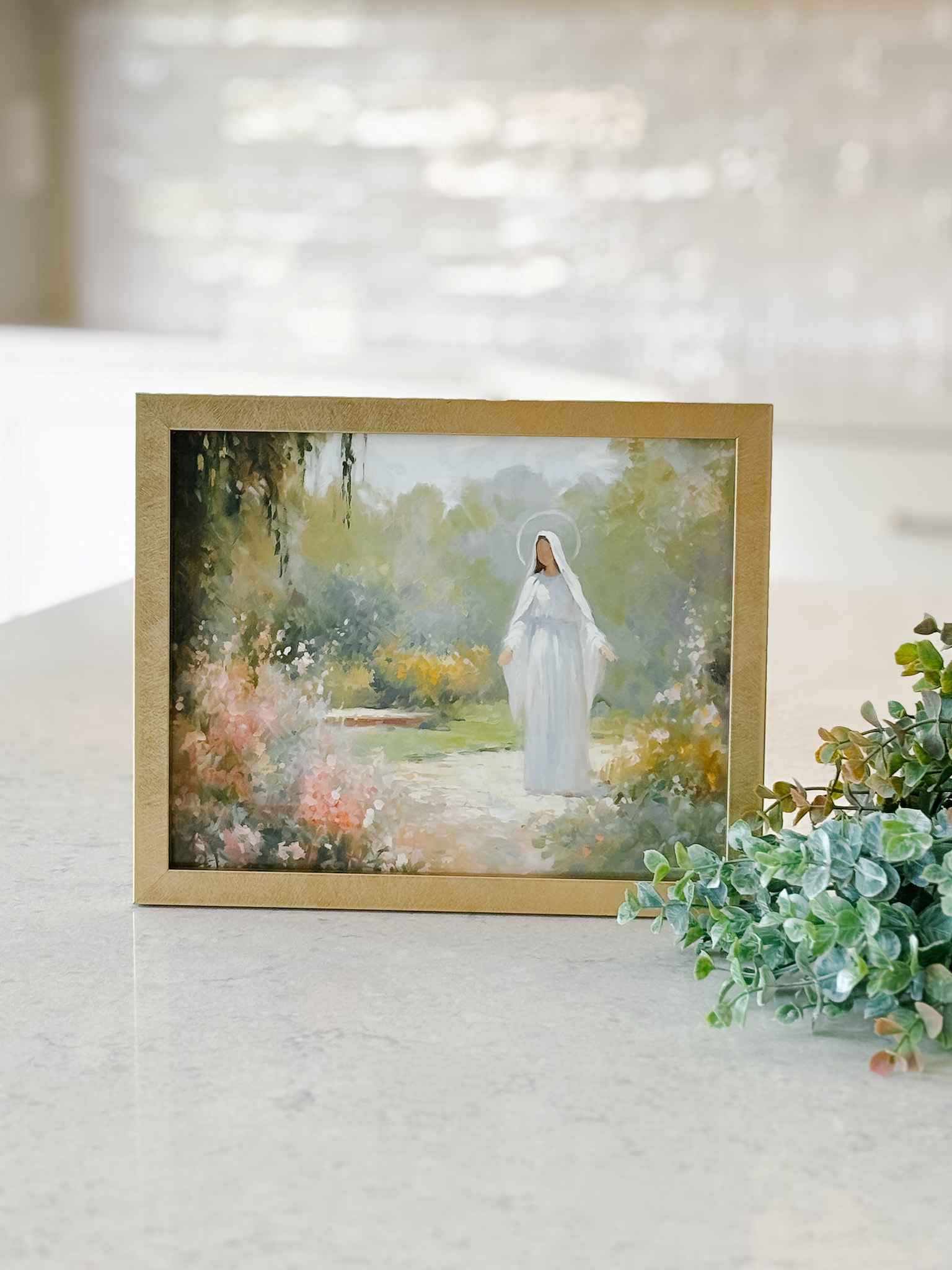 Mary in the Garden - Modern Art Print