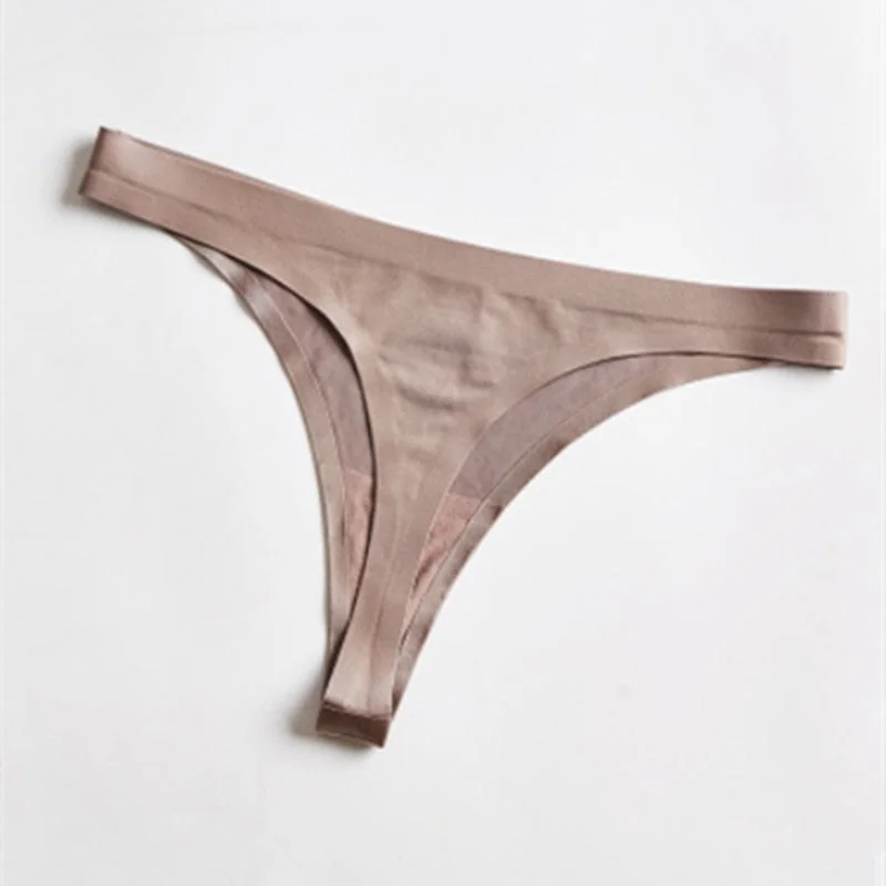 1Pcs Lingerie Feminina Sexy Panty Thong Plus Size Low-Rise Ice Silk Underwear for Women Intimate Underwear Pants Women Intimates