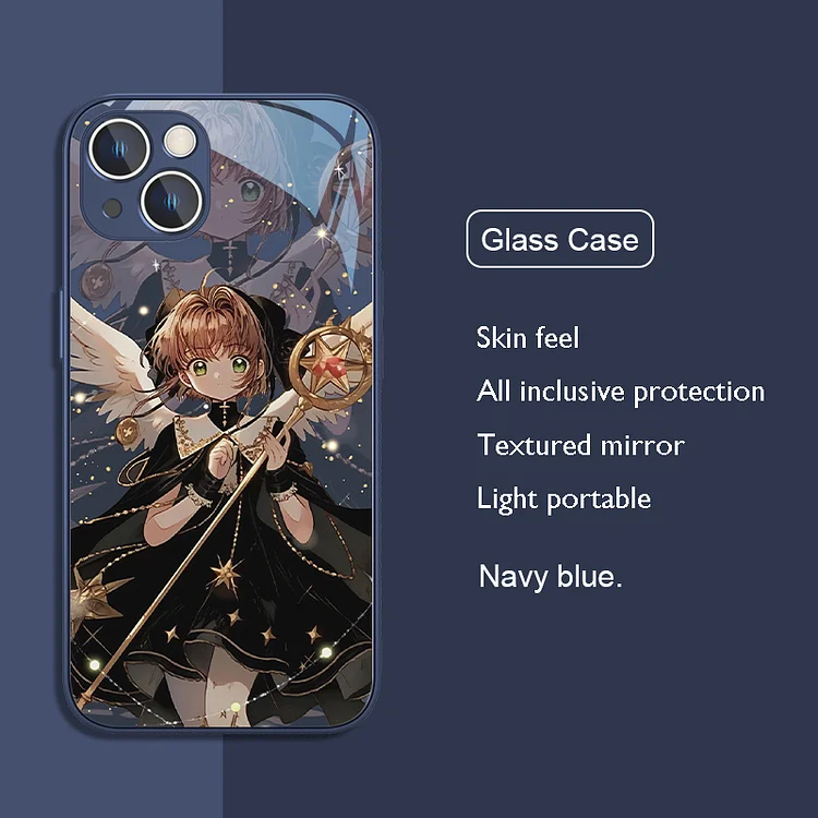 Anime Magic Girl Glass Phone Case