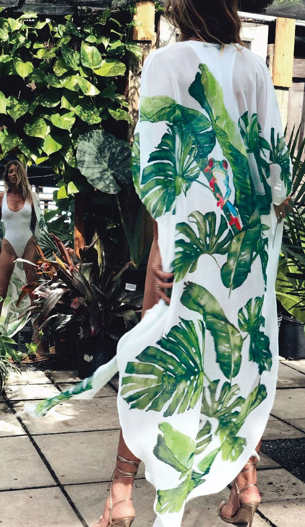 New Summer Boho Sexy Striped Chiffon Bathing Suit Cover-ups 2XL Beach Wear Kimono Dress For Women Summer Swimsuit Cover Up