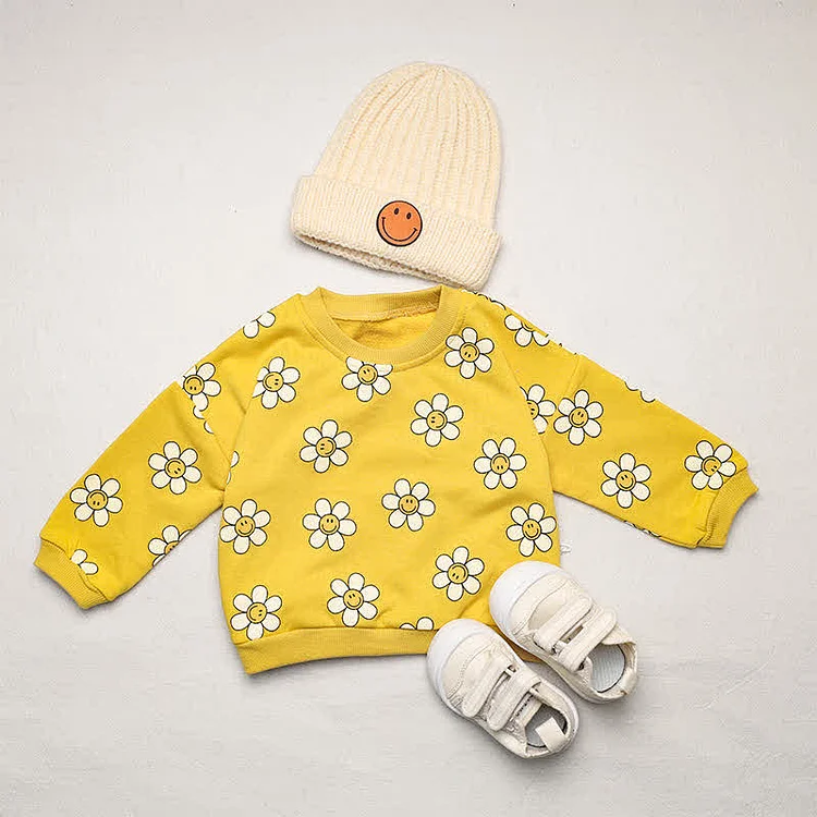 Baby Sunflower Smiley Sweatshirt