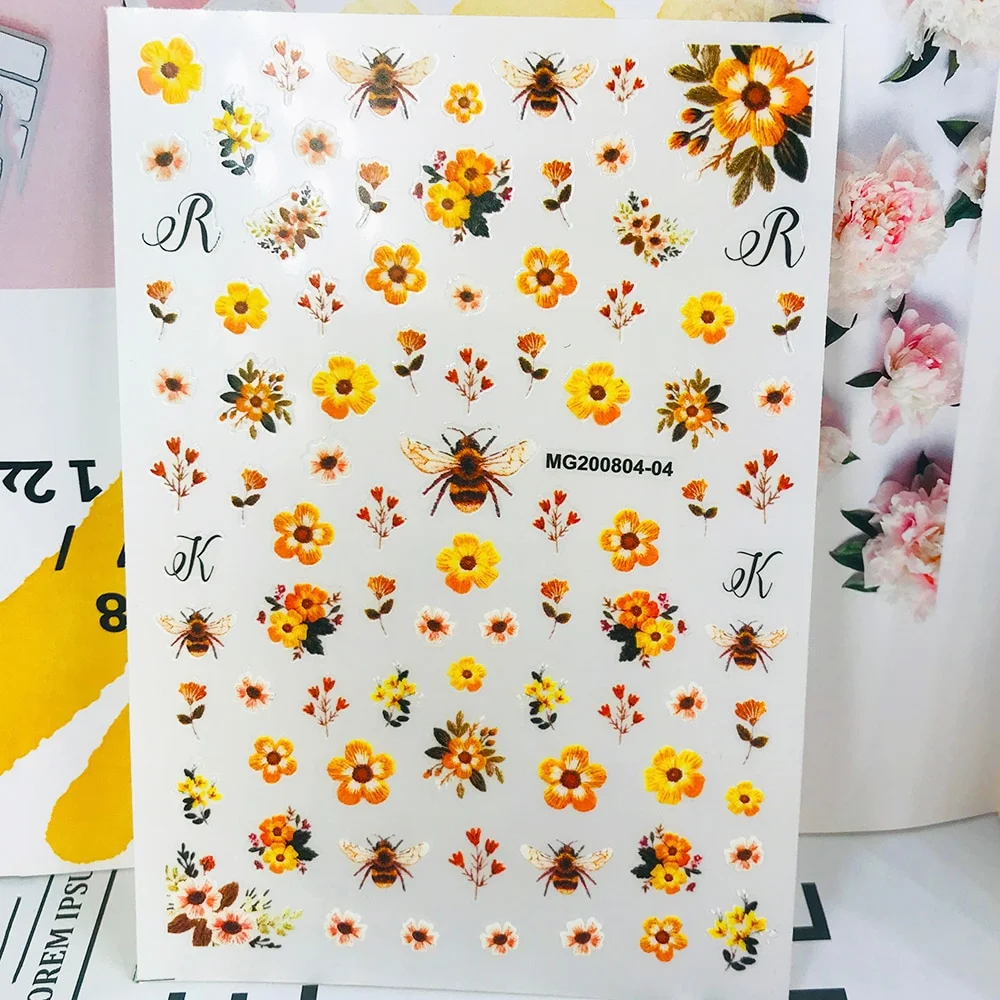 Churchf New 3D Self-Adhesive Bohemia Lovly Red Lips Image Nails Stickers for Nails Sticker Decorations Manicure Z0452-Nail Inspo