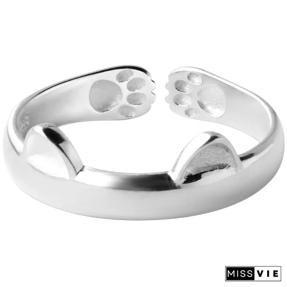 Cat Ear 925 Sterling Silver Ring