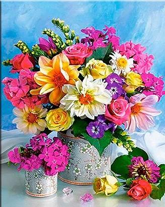 

Vase of Colorful Flowers – Paint By Numbers - 40*50CM, 501 Original