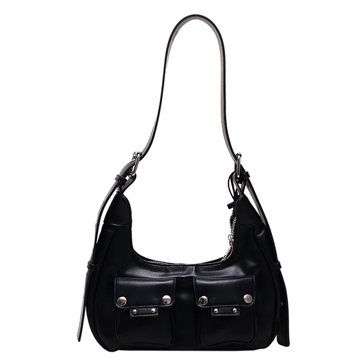 Fashion Underarm Bag Casual Simple Half Moon Handbags Portable Simple for Work-Annaletters