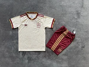 2026 Spain National Team Away Football Shirt 1:1 Thai Quality Kids Size