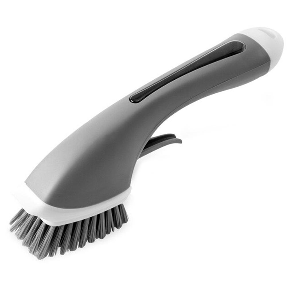 

Home Long Handle Automatic Add Detergent Water Spray Cleaning Brush, Grey, 501 Original