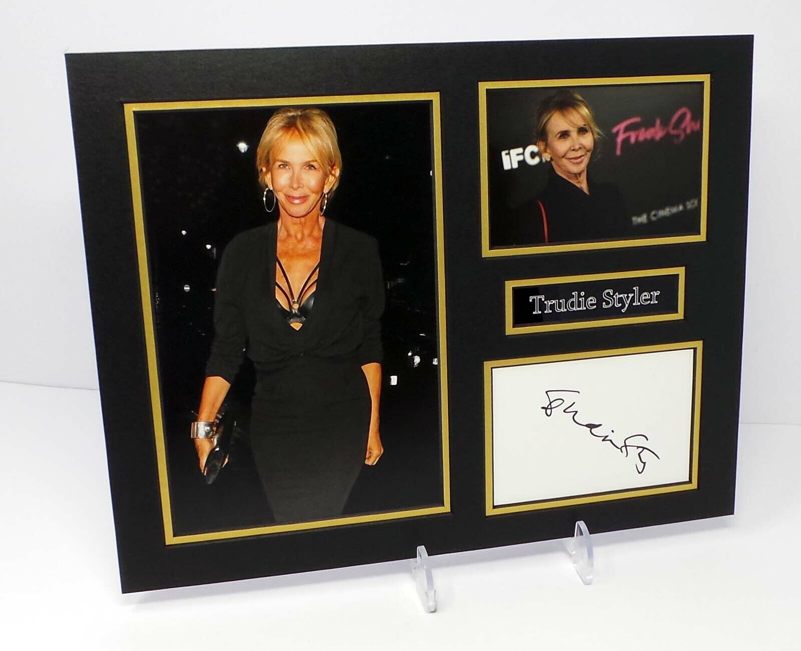 Trudie STYLER Signed Mounted Photo Poster painting Display AFTAL RD COA Wife of Sting Producer