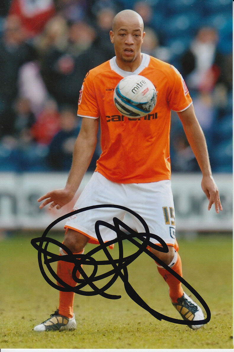 BLACKPOOL HAND SIGNED ALEX JOHN BAPTISTE 6X4 Photo Poster painting 1.