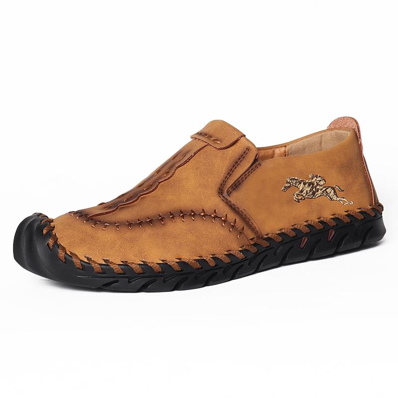 Dacomfy Men British Leisure Handmade Comfort Loafers 