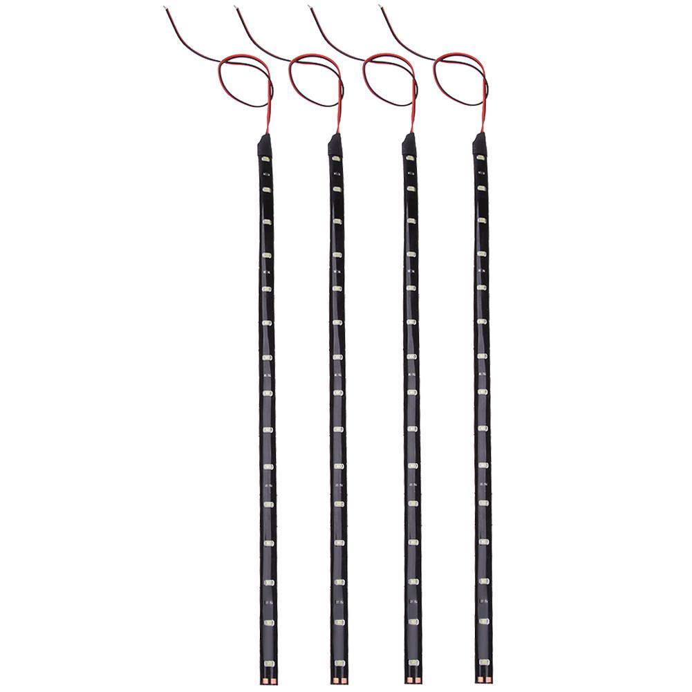 

4pcs 30cm/11.8in 15LED Waterproof Flexible Car Truck Grill Light Strips (5), White, 501 Original