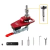 35mm hinge drilling fixture woodworking hole drilling guide locator with clamp aluminum alloy hole opener template tool