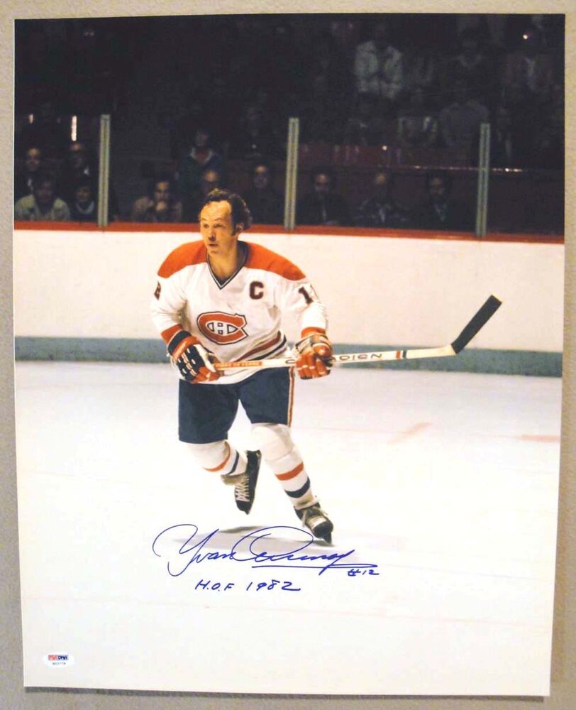 Yvan Cournoyer SIGNED 16x20 Photo Poster painting + HOF 1982 Canadiens PSA/DNA AUTOGRAPHED