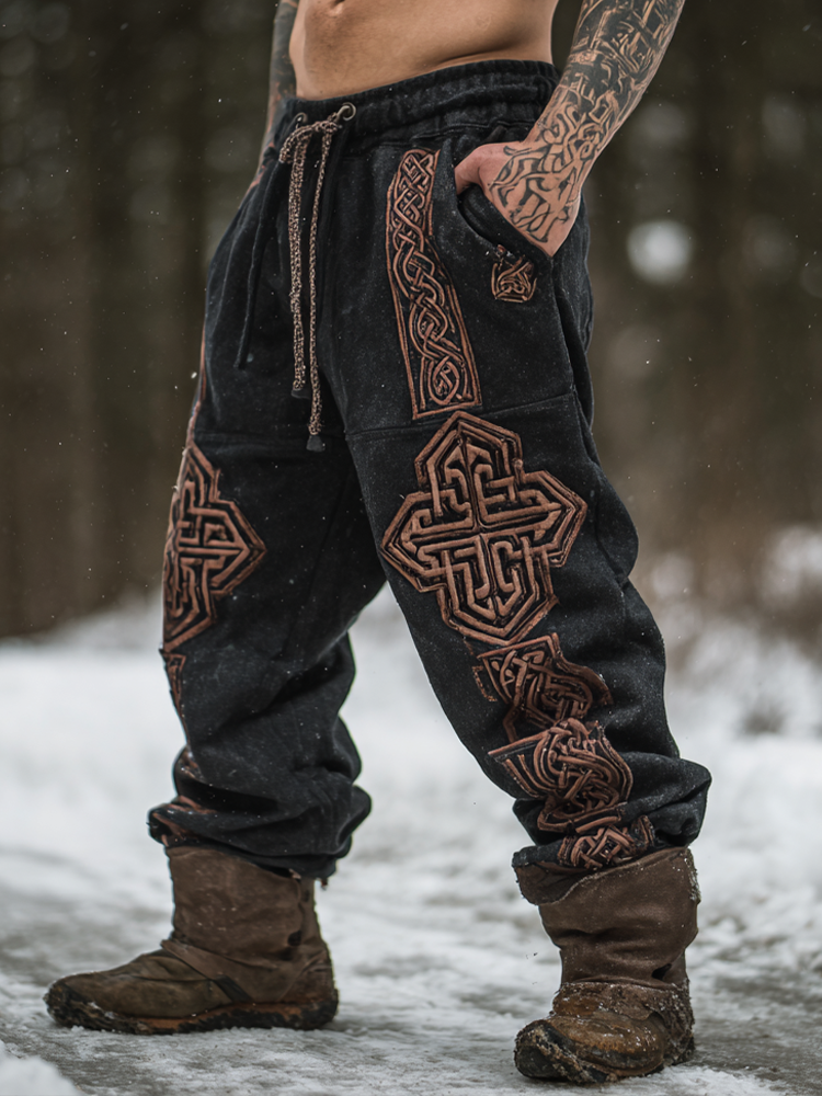 Vintage Viking Celtic Style Men's Casual Sports Long Pants elevenforest