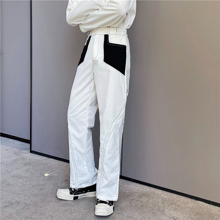 Dawfashion-Personalized Design Side Elasticated Trousers-Yamamoto Diablo Clothing