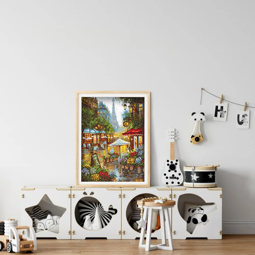 14CT Full Stamped Cross Stitch - Paris(Canvas|40*50CM)