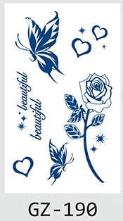 Temporary Tattoo Sticker Cute Tooth Fairy Butterfly Angel Juice Ink Lasting Waterproof Girl Chest Face Neck Realistic Fake Tatoo