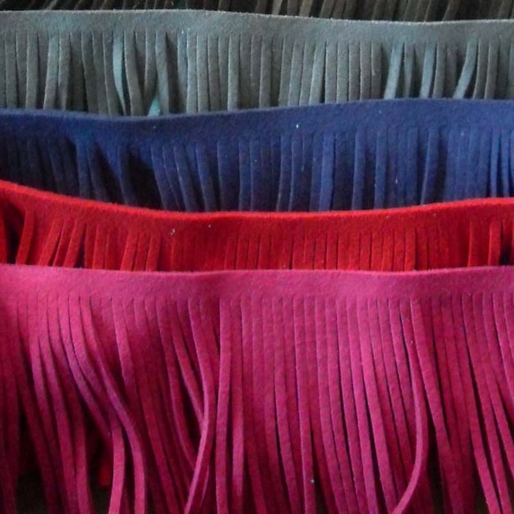 1 Yard Fringe Leather Suede Tassel Lace Skirt Garment Bag Handmade DIY Hem Accessories - Shop Trendy Women's Fashion | TeeYours