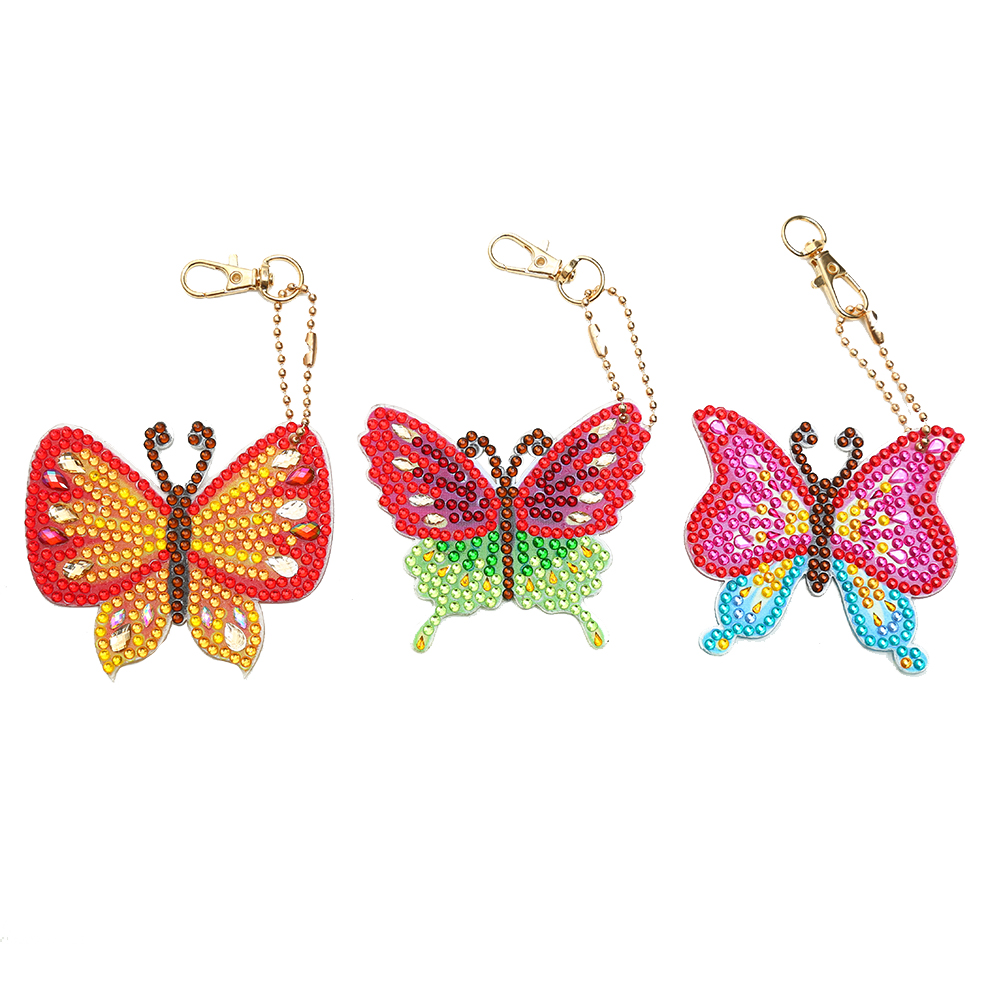 

3pcs Butterfly - 5D DIY Craft Keychain, 501 Original