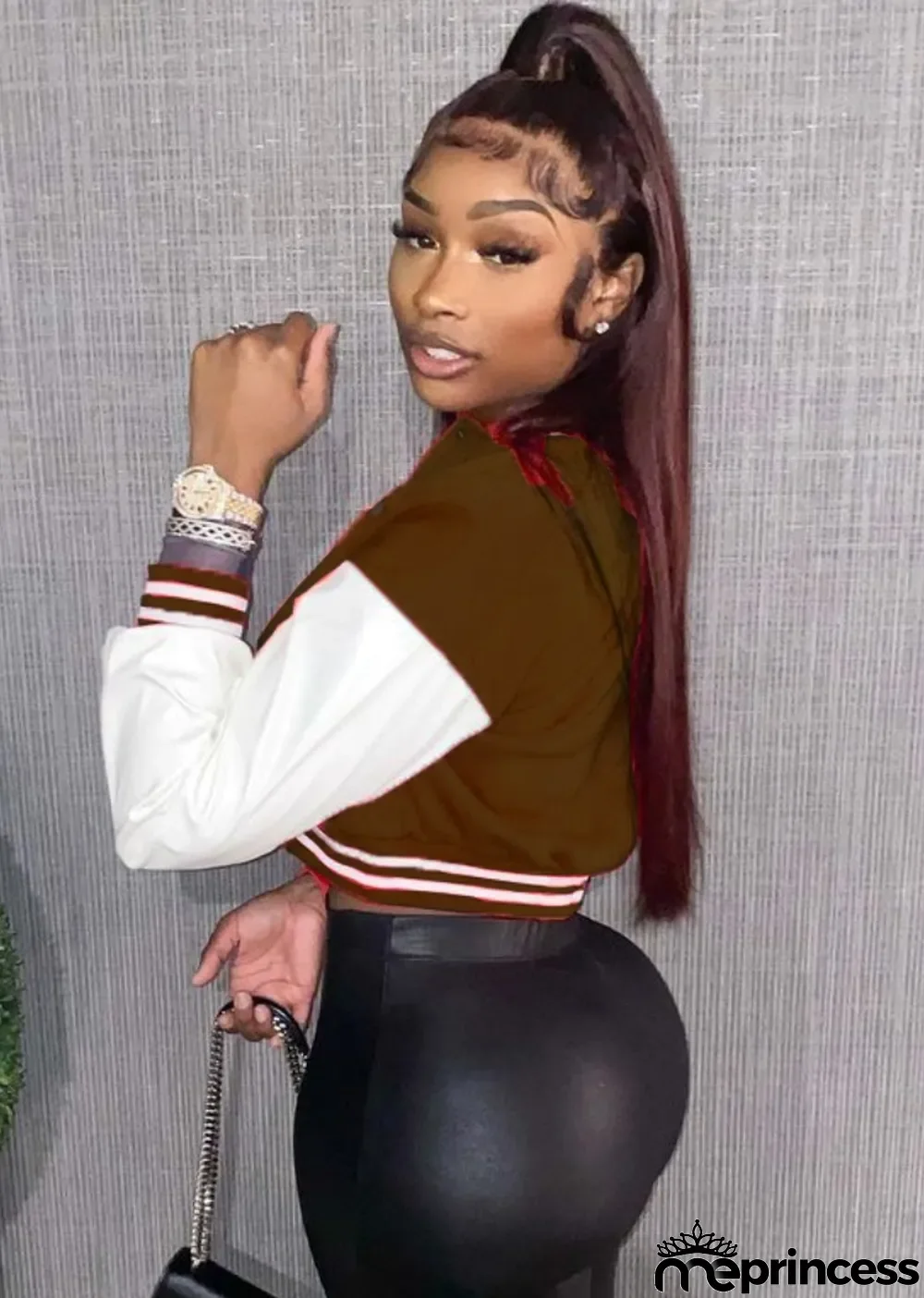 Spring Contrast Color Long Sleeve Zipper Fly Baseball Jacket