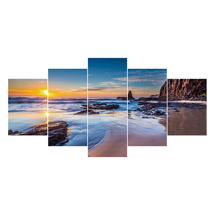 5pcs Sunset - Full Round - Diamond Painting