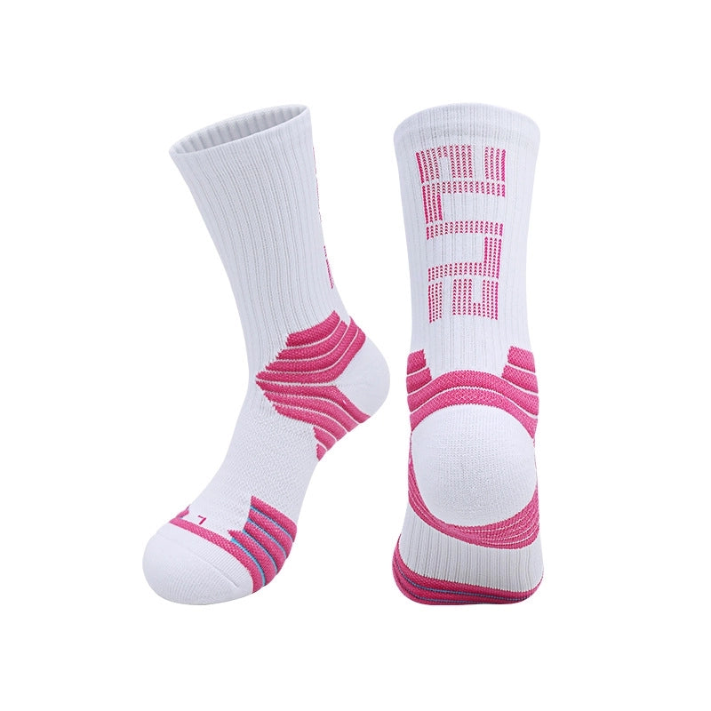 Elite Non-slip Basketball Stockings Practical Breathable Running Thickened Towel Bottom Mid-calf Socks Sweat-absorbent Sports Men And Women Socks