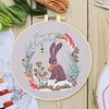 【Limited Stock Sale】Christmas-DIY Embroidery Kit with Pattern Cotton Threads Needles Hoop 30*30cm/11.8*11.8in tapestrymarket