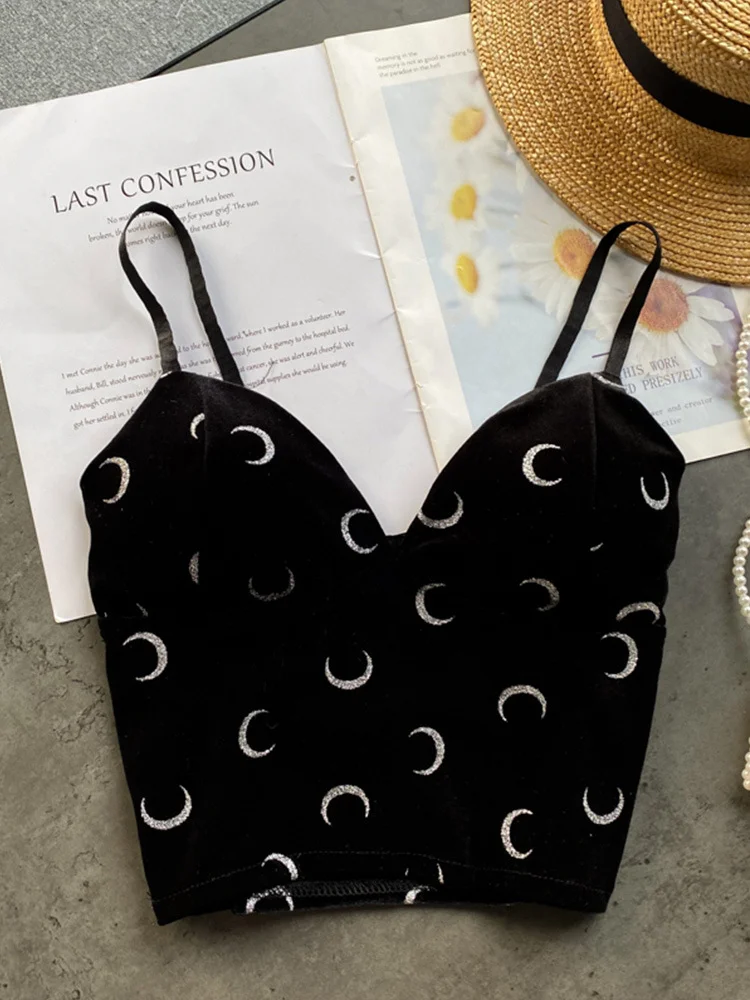 Churchf Churchf Celebrity Heart Small Condole Belt Vest Female Fashionable Inside Take Outside Wear Versatile V Collar Slim Short Retro Velvet Jacket