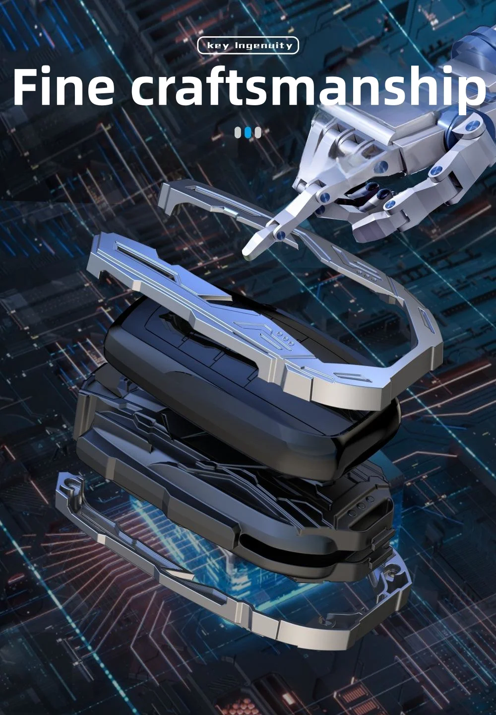 Mecha hardcore car key protective cover