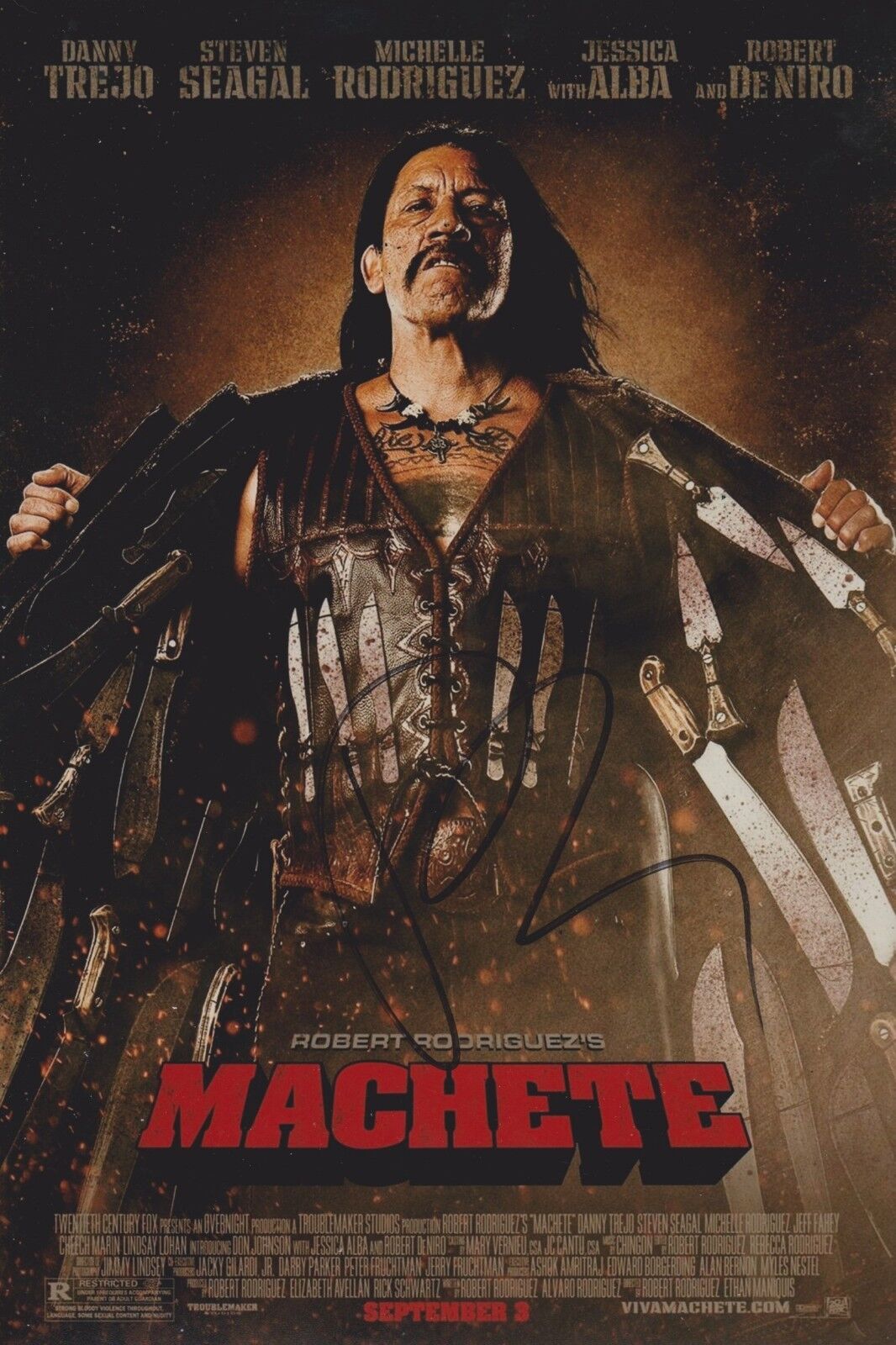 Robert Rodriguez Signed Machete 12x8 Photo Poster painting AFTAL