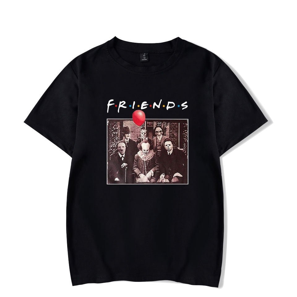 It Chapter Two T-shirts Friends Printed Round Neck Plus Size Casual Tops
