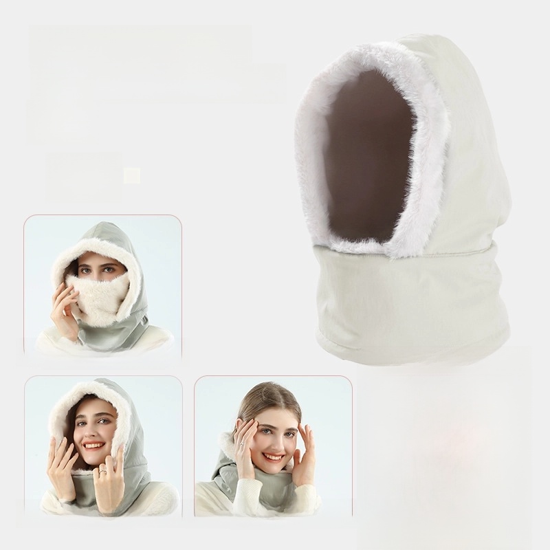 Ski Hat Head Cover Polar Fleece Scarf Scarf Face Protection Neck Integrated Cycling Cold-proof Outdoor Sports Warm