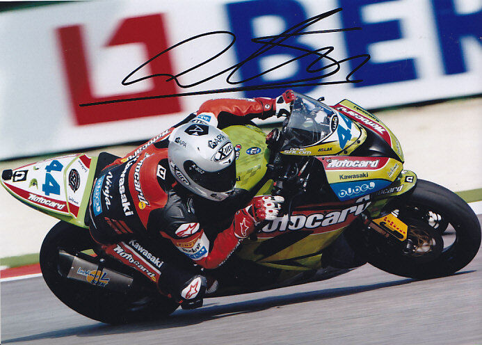 David Salom Kawasaki WSBK Signed Photo Poster painting 5x7 2011 3.