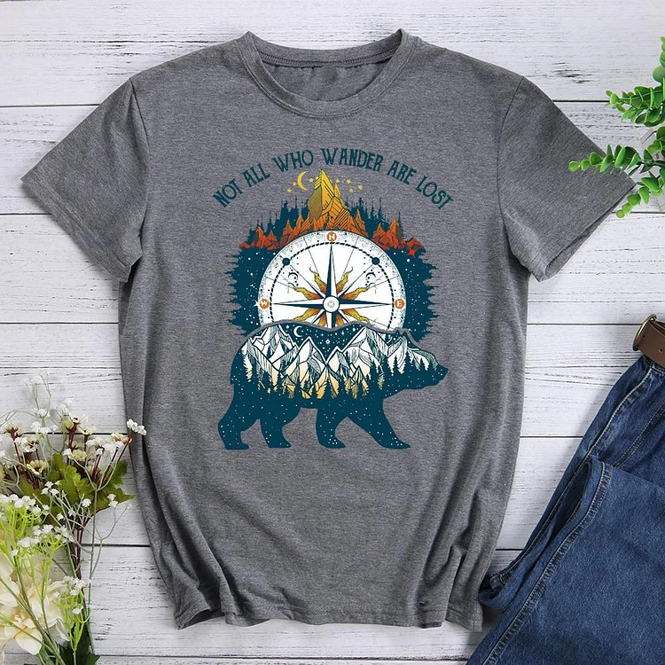 AL™  Not all who wander are lost Hiking Tee -605967-Annaletters