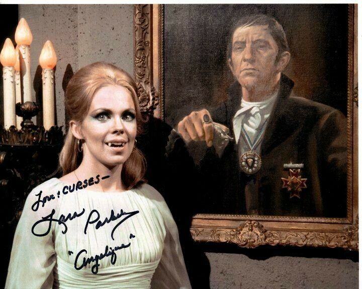 LARA PARKER Signed Autographed DARK SHADOWS ANGELIQUE Photo Poster painting