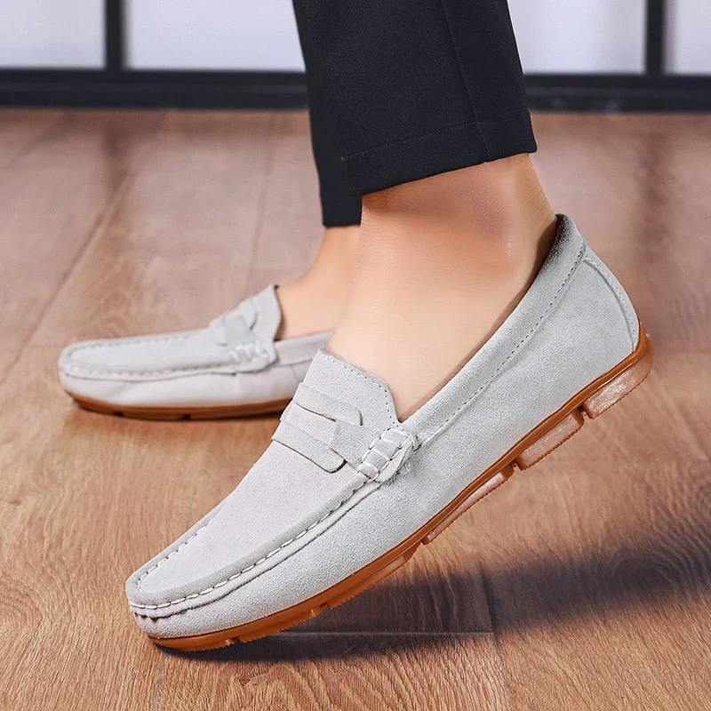 Men Loafers Shoes Spring autumn Fashion Boat Footwear Man Brand genuine Leather Moccasins slip on Men Shoes Men's Casual Shoes