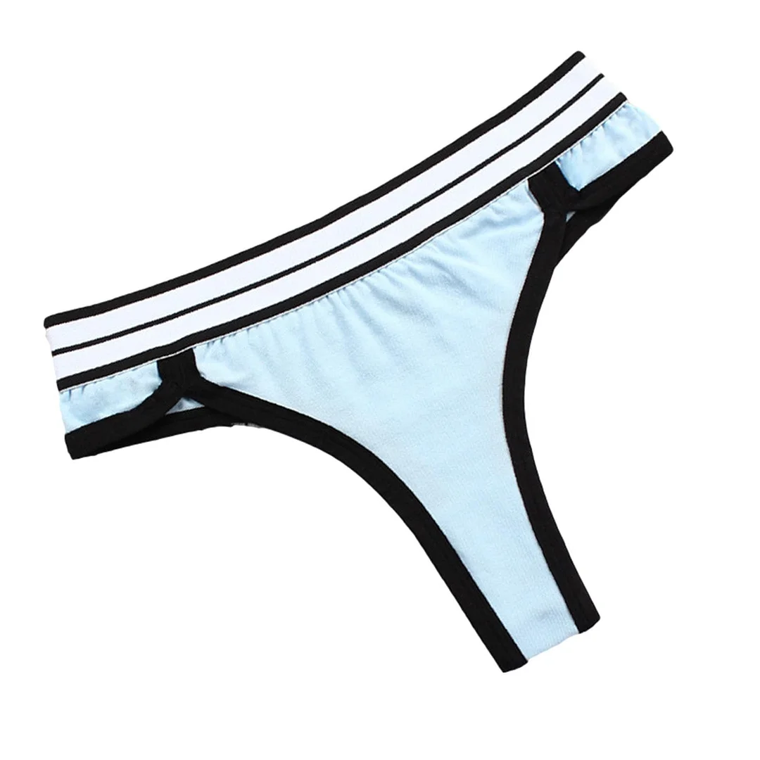 Women Sexy Cotton Panties Breathable Soft Stretch Underwear Stripes Panties For Ladies Girls Low Waist Sexy Lingerie Seductive