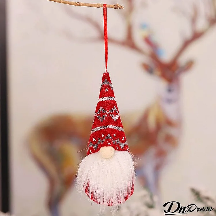 Adorable Knitted Fabric Forest Dwarfs Pendant Christmas Decoration