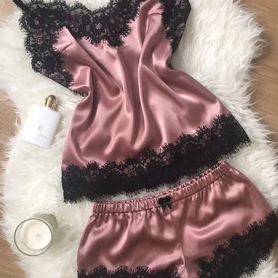 Churchf Exploding Pajamas Simulation Silk Pyjamas Large-Size Home Underwear Pajamas Skirt Ebay1090