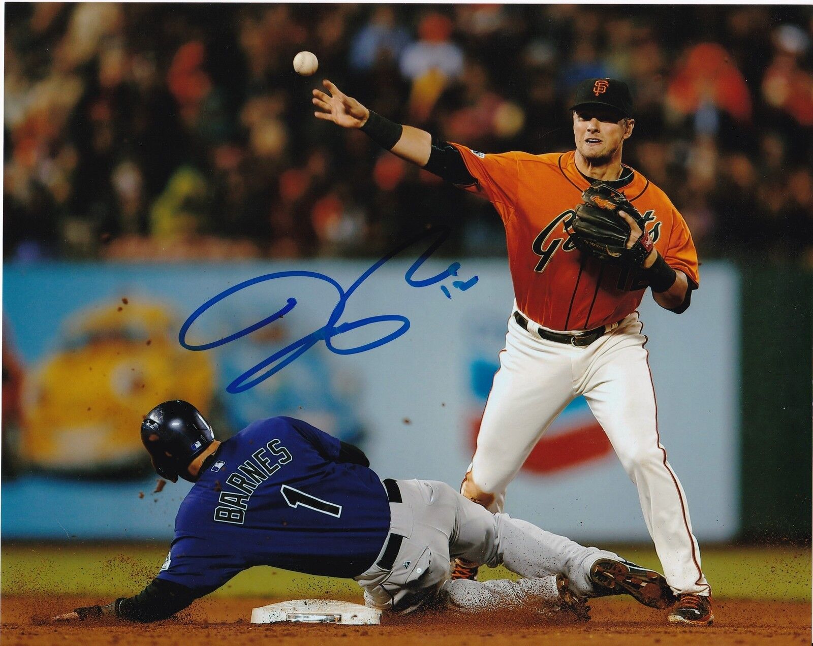 JOE PANIK SAN FRANCISCO GIANTS ACTION SIGNED 8x10