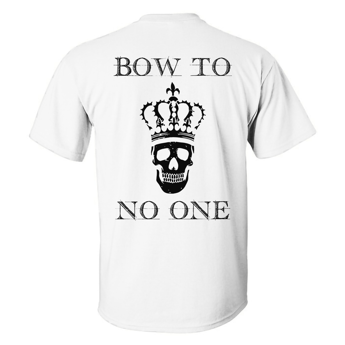 Livereid Bow To No One Skull Printed T-shirt - Livereid