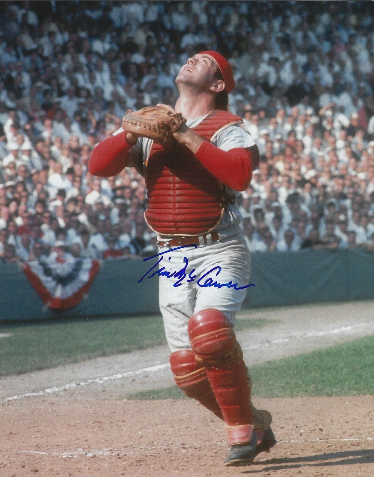 Signed 8x10 TIM MCCARVER St. Louis Cardinals Autographed Photo Poster painting - COA