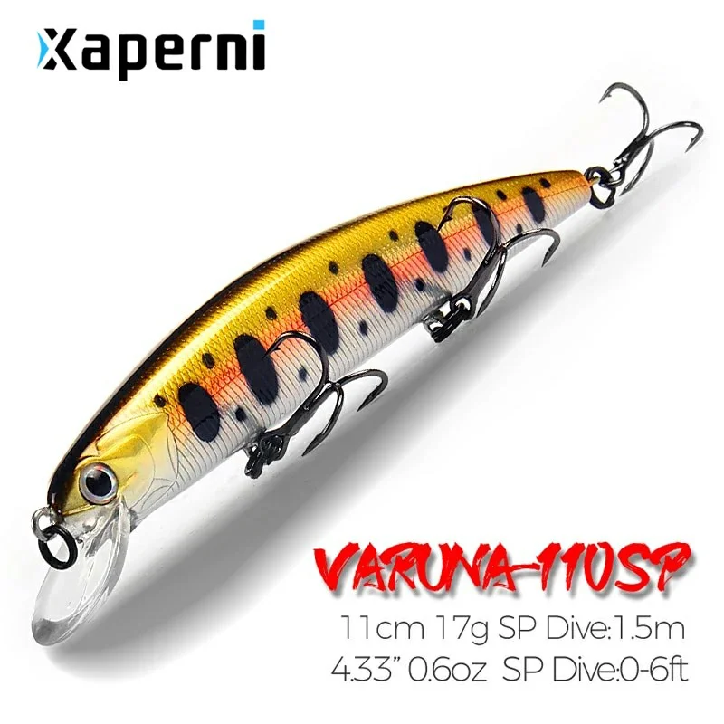 Xaperni 11cm 17g Dive 1.5m super weight system long casting SP minnow  New model fishing lures hard bait quality wobblers