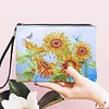 Diamond Painting Sunflower Single Side PU Cosmetic Bag Ladies Clutch