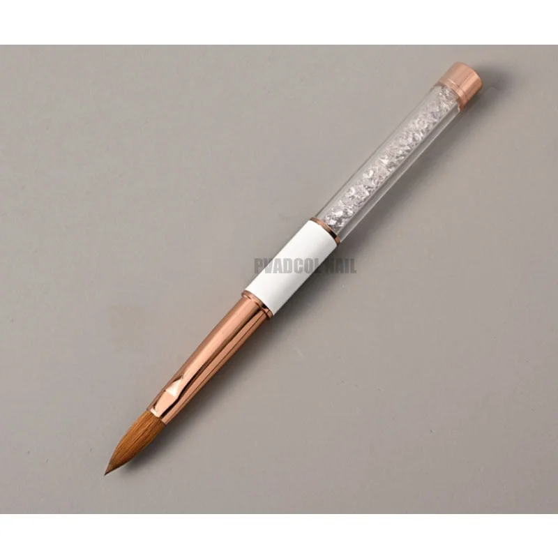 100% Pure Kolinsky Acrylic Oval Nail Brush Liquid Powder Nail Art Brush Choose Size-Nail Inspo