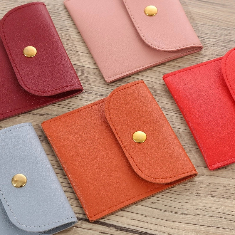 1 Piece Pu Leather Minimalist Daily Solid Color Jewelry Packaging Bags
