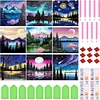 9pcs Diamond Painting -DIY Round Drill Landscape