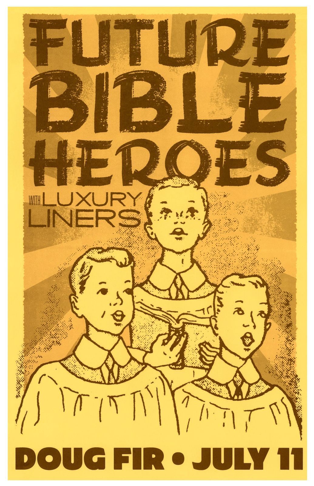 FUTURE BIBLE HEROES 2013 Gig POSTER Portland Oregon Concert