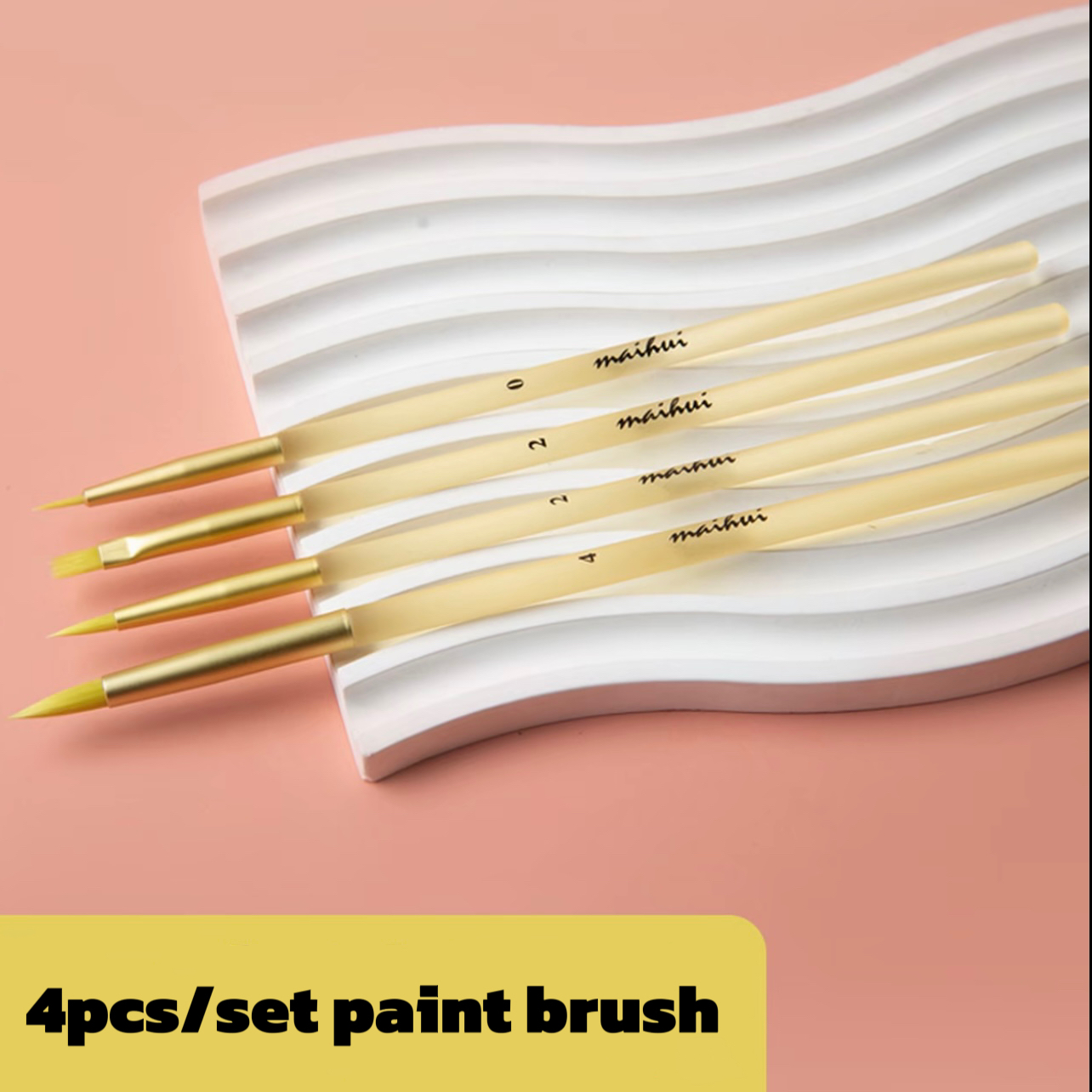 4PCS/SET Nylon smoothly Brush Paint by numbers Brush