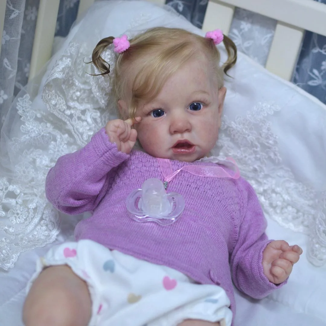 12'' Reborn Doll  Silicone Babies Girl Mandy with Beautiful Blue Eyes Sparkling New Washable Realistic Newborns -Creativegiftss® - [product_tag] RSAJ-Creativegiftss®